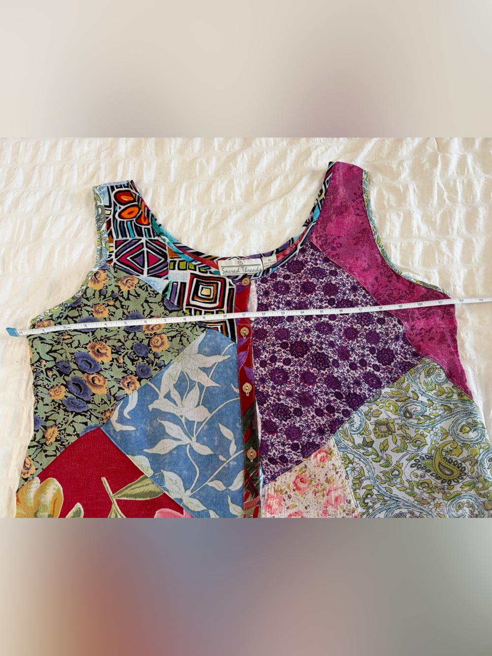 Sacred Threads- Patchwork Tank Top - Multicolor - Picture 9 of 16